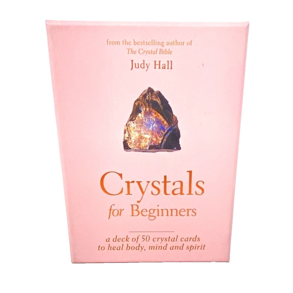 Crystals for Beginners 50 Card Deck of  Crystal Cards by Judy Hall Healing Cards